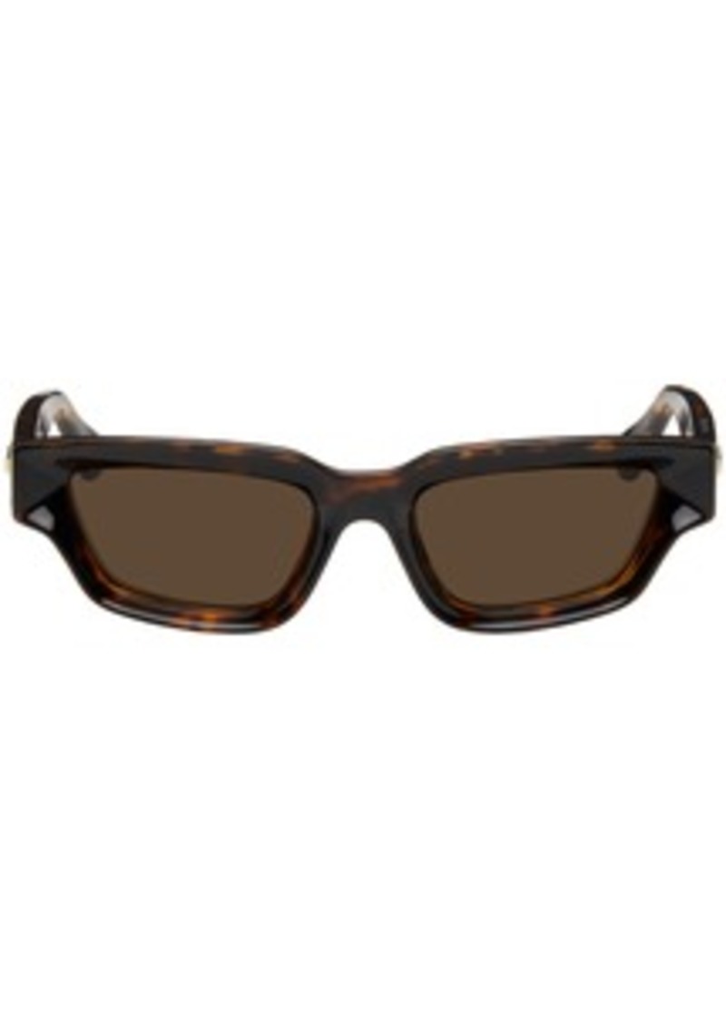 Bottega Veneta Tortoiseshell Rectangular Sunglasses