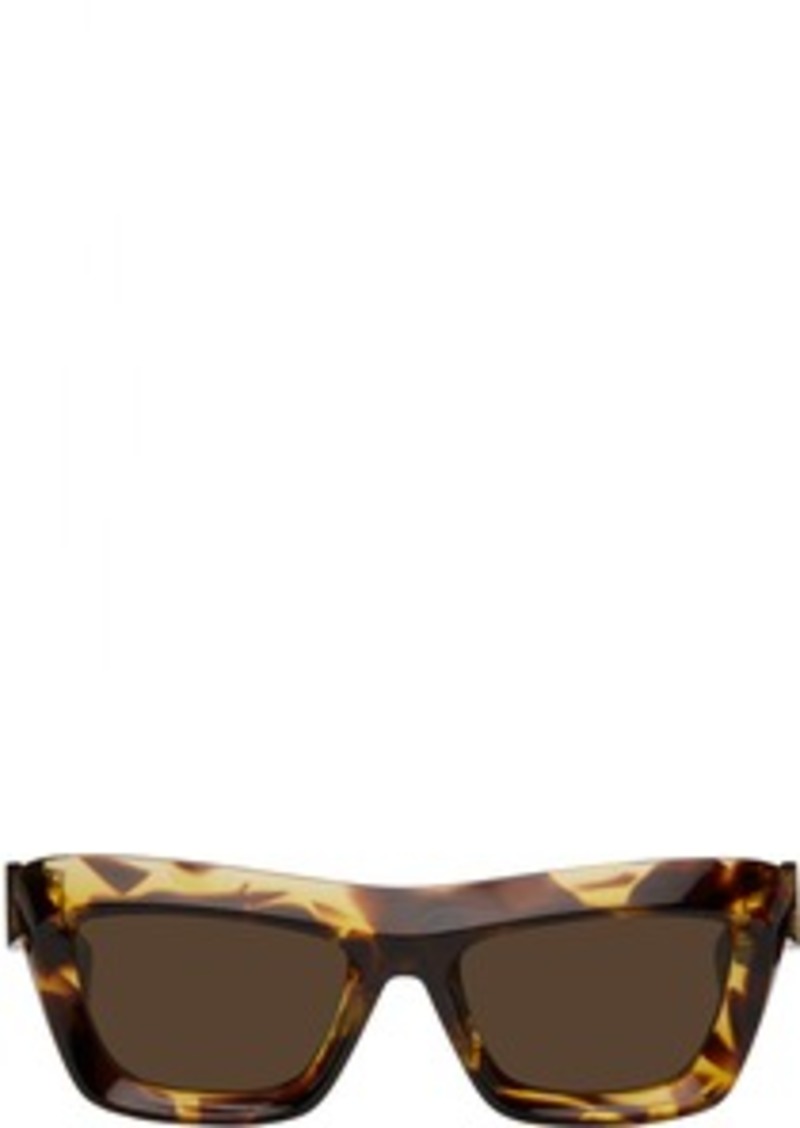 Bottega Veneta Tortoiseshell Scoop Squared Acetate Sunglasses