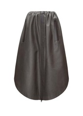 Bottega Veneta Utility-zip leather skirt