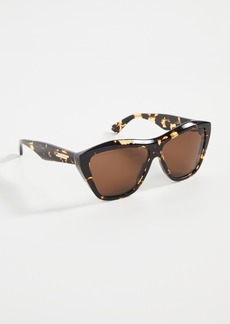 Bottega Veneta Wavy Cat Eye Sunglasses