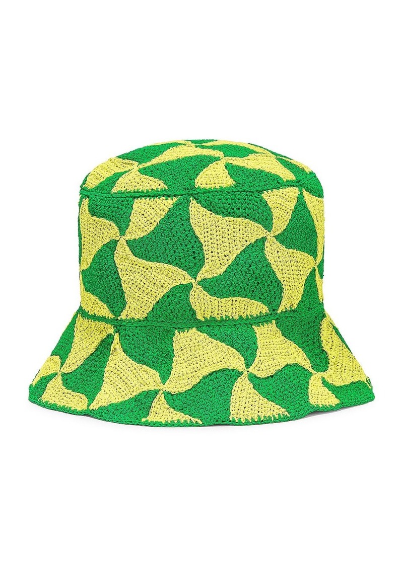 Bottega Veneta Wavy Triangle Crochet Bucket Hat