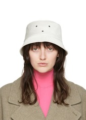 Bottega Veneta White Intrecciato Bucket Hat