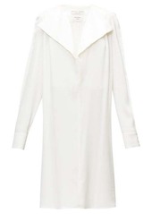 Bottega Veneta Belted wide-lapel silk-satin dress