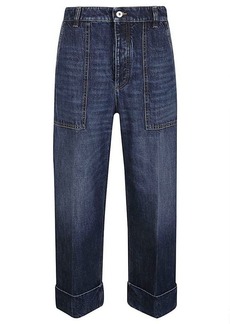 BOTTEGA VENETA Wide leg denim cotton jeans