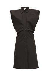 Bottega Veneta Wide-shoulder cotton-blend shirt dress
