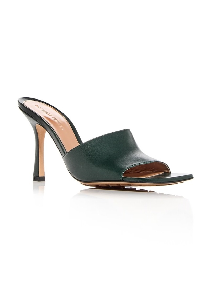 Bottega Veneta Women's Square Toe High Heel Slide Sandals