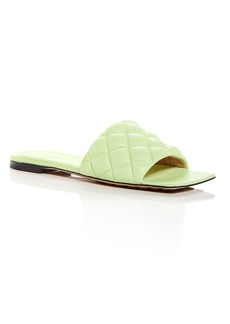 Bottega Veneta Women's Square Toe Quilted Slide Sandals