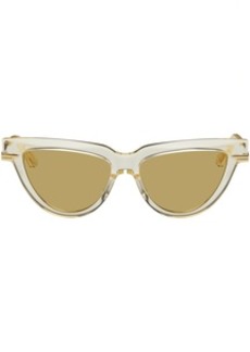 Bottega Veneta Yellow Cat-Eye Sunglasses