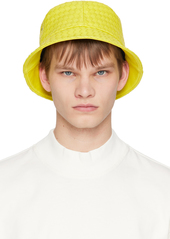 Bottega Veneta Yellow Intrecciato Bucket Hat