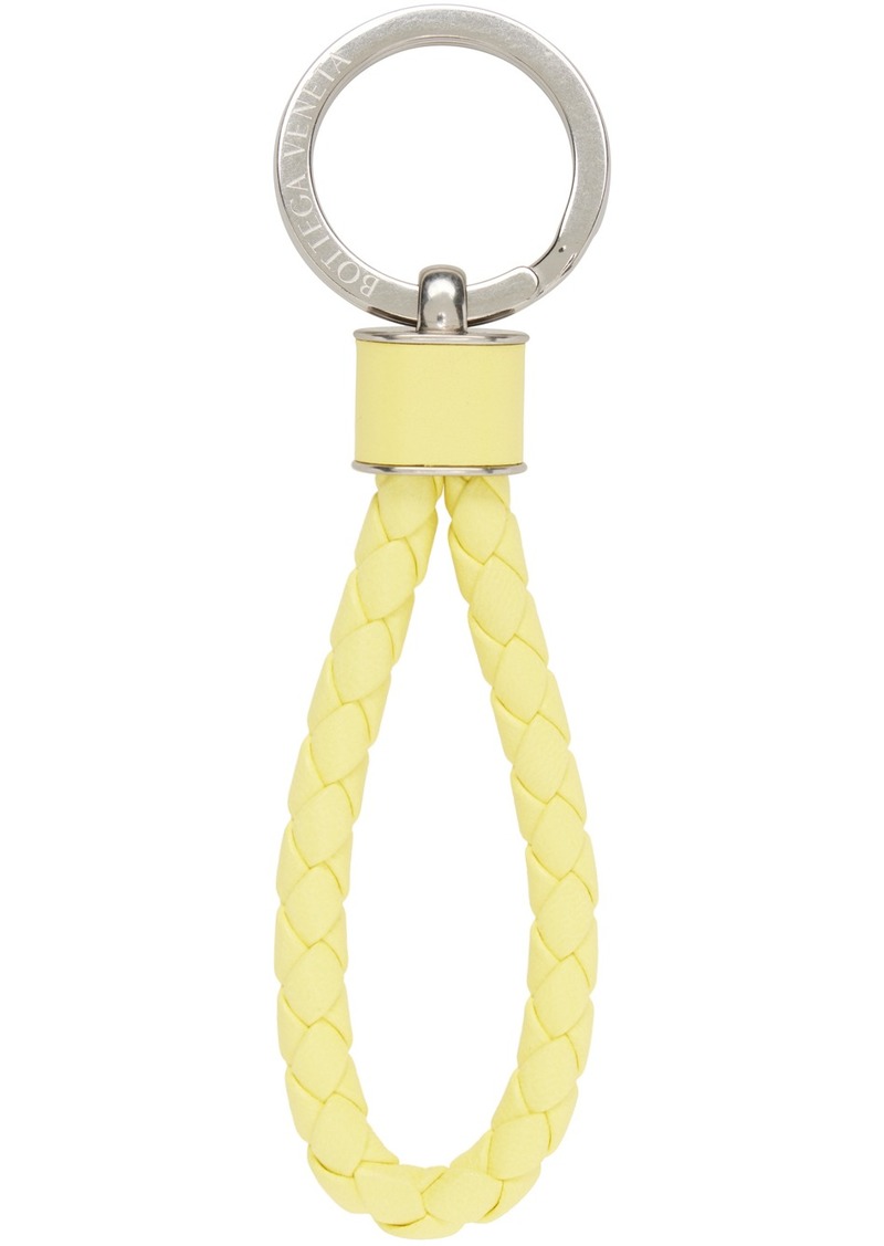 Bottega Veneta Yellow Intreccio Key Ring