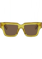 Bottega Veneta Yellow Square Sunglasses