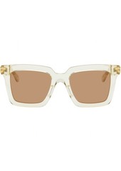 Bottega Veneta Yellow Square Sunglasses