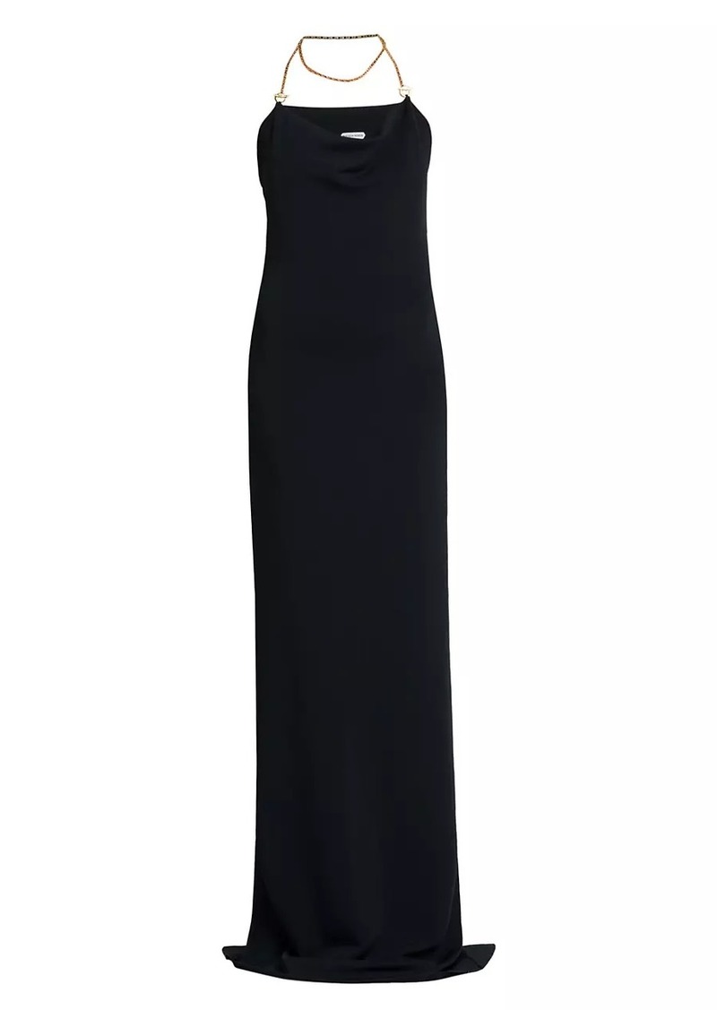 Bottega Veneta Chain-Link Halter Gown