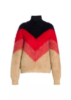 Bottega Veneta Chevron Wool & Mohair Turtleneck Sweater