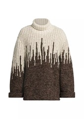 Bottega Veneta Colorblocked Wool Turtleneck Sweater