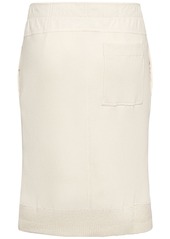 Bottega Veneta Compact Cotton Rib Jersey Skirt