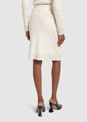 Bottega Veneta Compact Cotton Rib Jersey Skirt