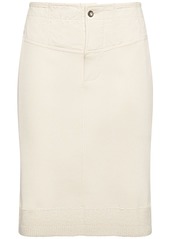 Bottega Veneta Compact Cotton Rib Jersey Skirt