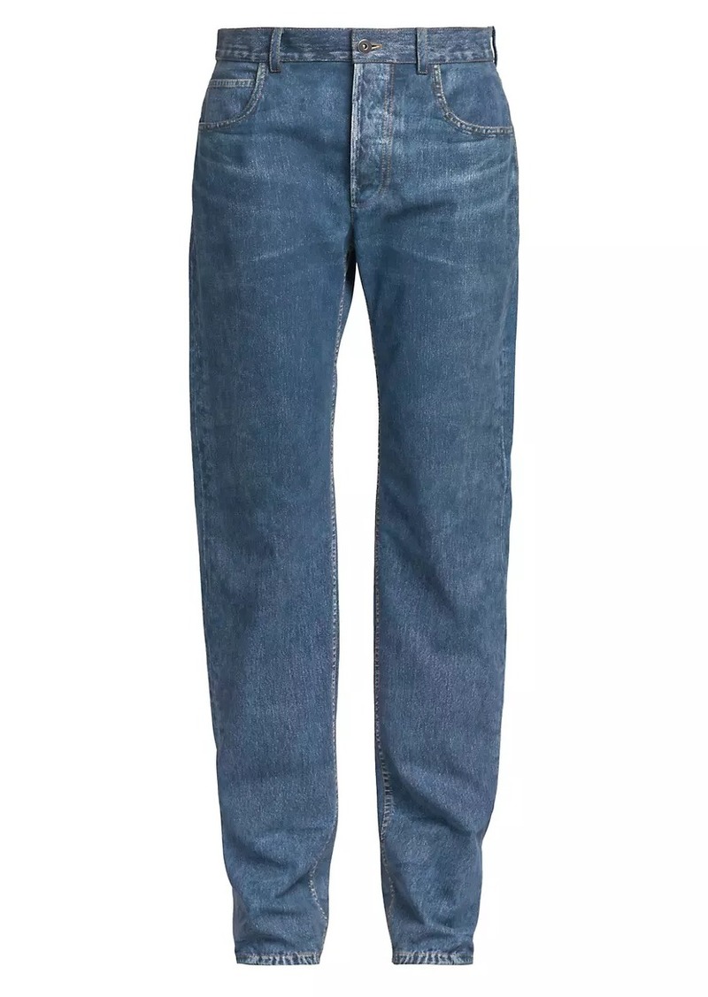 Bottega Veneta Denim-Coated Leather Pants