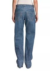 Bottega Veneta Denim-Coated Leather Pants