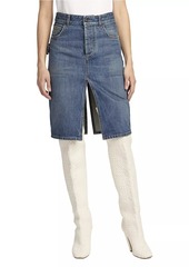 Bottega Veneta Denim Slit Pencil Skirt