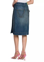 Bottega Veneta Denim Wrap Cargo Skirt