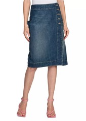 Bottega Veneta Denim Wrap Cargo Skirt