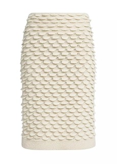 Bottega Veneta Fish Scale Wool Midi-Skirt