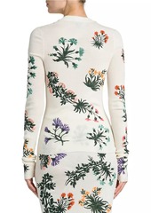 Bottega Veneta Floral Wool-Blend Henley Top