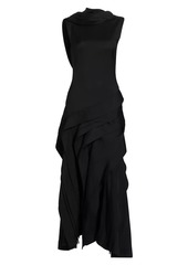 Bottega Veneta Fluid Draped Floor-Length Dress