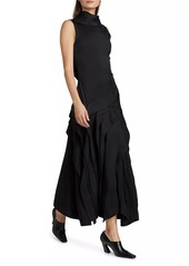 Bottega Veneta Fluid Draped Floor-Length Dress