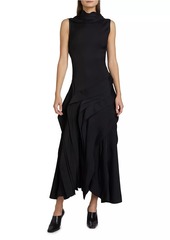 Bottega Veneta Fluid Draped Floor-Length Dress