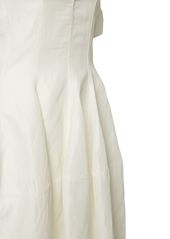 Bottega Veneta Fluid Viscose & Linen Midi Dress
