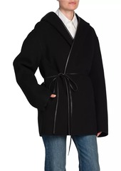 Bottega Veneta Hooded Wool & Cashmere Wrap Coat