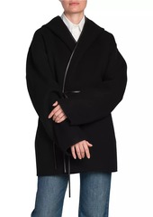 Bottega Veneta Hooded Wool & Cashmere Wrap Coat