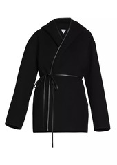 Bottega Veneta Hooded Wool & Cashmere Wrap Coat