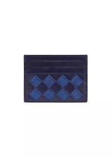 Bottega Veneta Intrecciato Leather & Denim Card Case