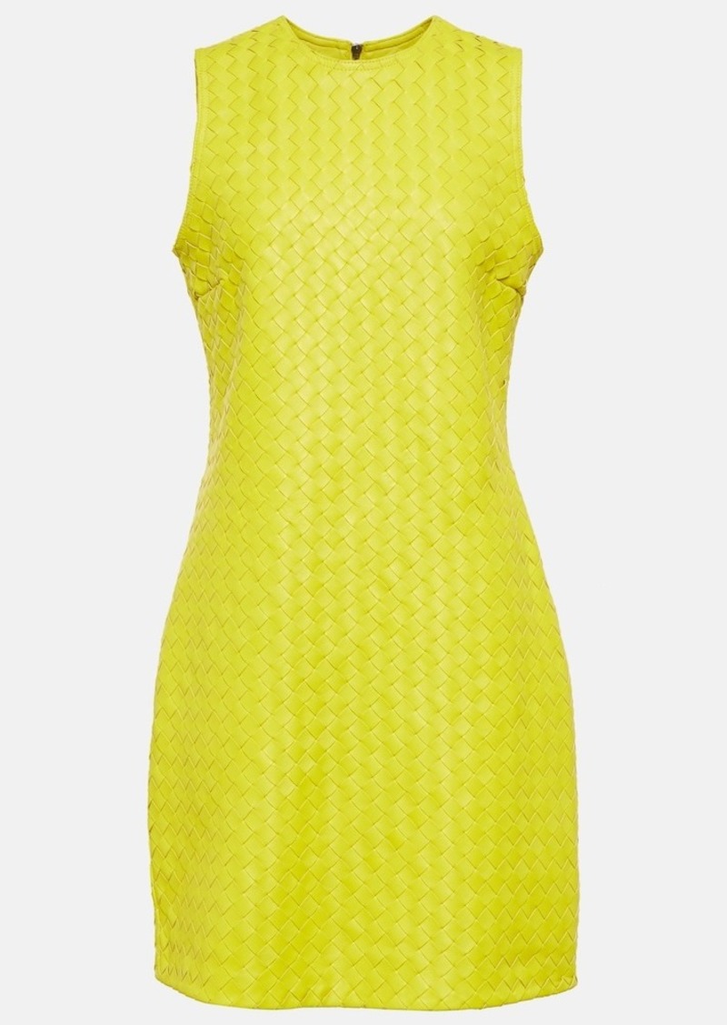 Bottega Veneta Intrecciato leather minidress