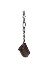 Bottega Veneta Intrecciato Woven Leather Zip Pouch Keychain