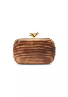 Bottega Veneta Knot Chestnut Wood Clutch