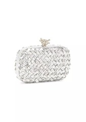 Bottega Veneta Knot Intreccio Sequined Leather Minaudière