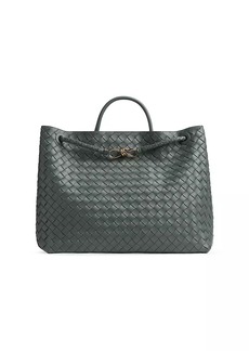 Bottega Veneta Large Andiamo Intrecciato Leather Top-Handle Bag