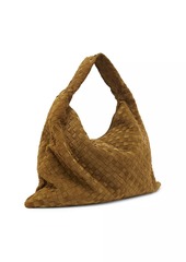 Bottega Veneta Large Hop Intrecciato Suede Hobo Bag