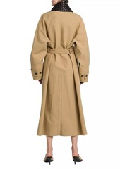 Bottega Veneta Leather-Embellished Cotton-Blend Trench Coat