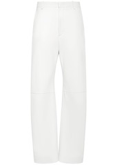 Bottega Veneta Leather Rounded Leg Pants