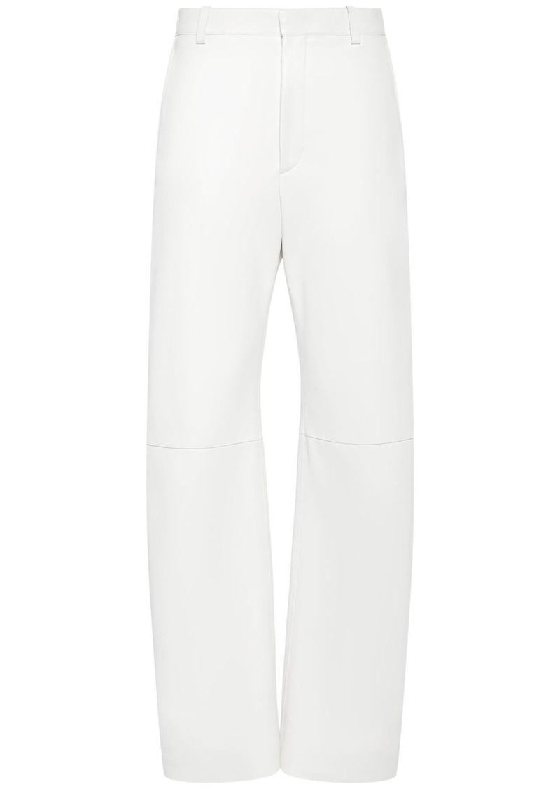 Bottega Veneta Leather Rounded Leg Pants