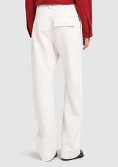 Bottega Veneta Leather Rounded Leg Pants