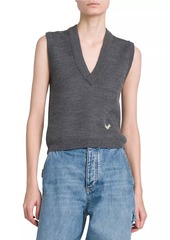 Bottega Veneta Logo Wool Sweater Vest