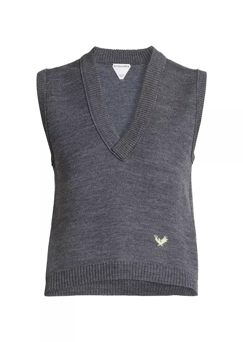 Bottega Veneta Logo Wool Sweater Vest