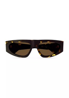 Bottega Veneta Nude Triangle 57MM Geometric Sunglasses